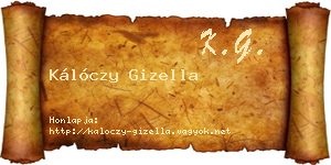 Kálóczy Gizella névjegykártya