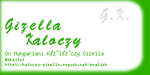 gizella kaloczy business card